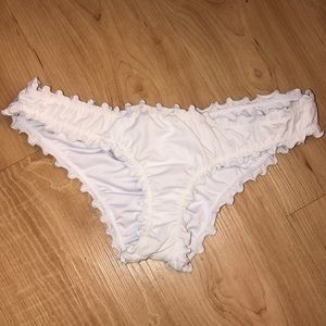 White ruffle bikini bottoms